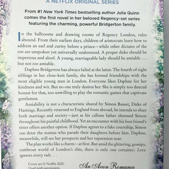 BRIDGERTON THE DUKE & I Book 1 Julia Quinn Paperback Netflix TV Tie-In - Picture 4 of 4